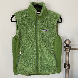 Patagonia fleece vest in green